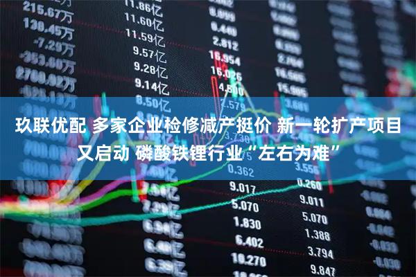 玖联优配 多家企业检修减产挺价 新一轮扩产项目又启动 磷酸铁锂行业“左右为难”